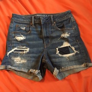 American Eagle distressed denim shorts